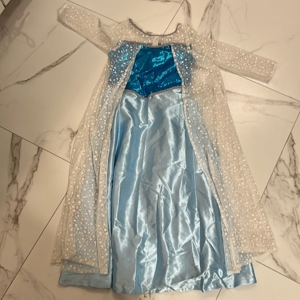Hand made Disney Elsa gown with cape